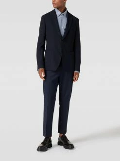 Brandneu ✔️ BOSS Zwei-Knopf-Sakko Mit Strukturmuster - Marineblau ?