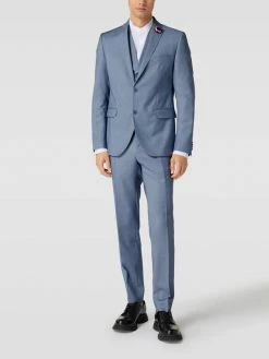 Bestpreis ? CG - Club Of Gents Slim Fit 2-Knopf-Sakko Mit Zier-Detail - Hellblau ✨