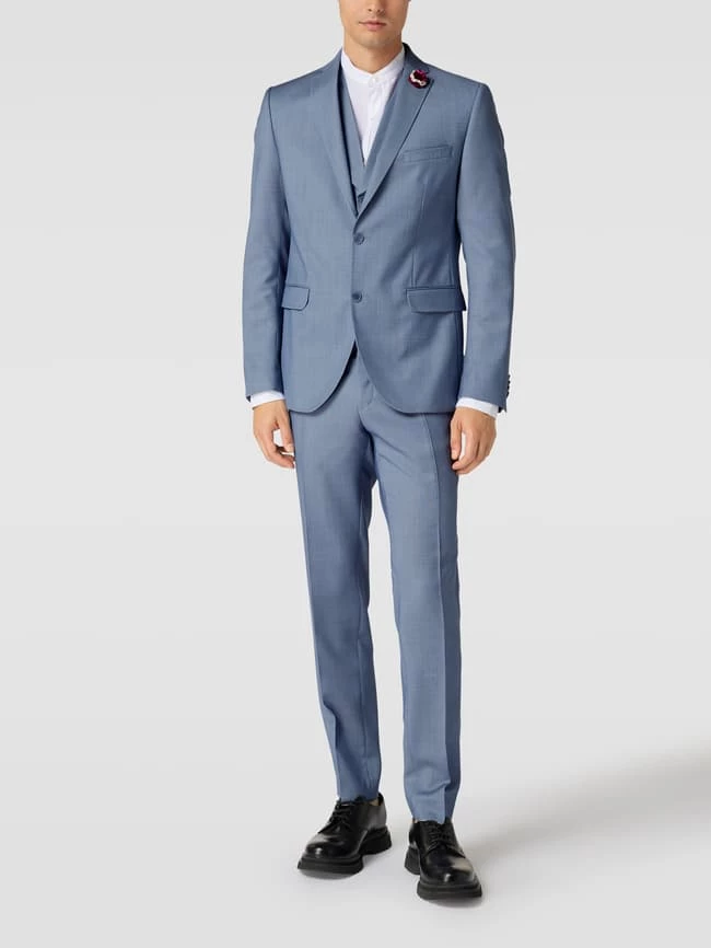 Bestpreis ? CG - Club Of Gents Slim Fit 2-Knopf-Sakko Mit Zier-Detail - Hellblau ✨