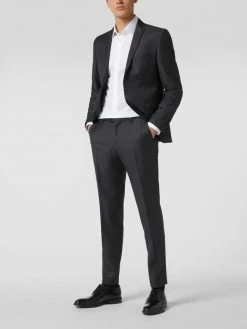 Auslauf ? CG - Club Of Gents Slim Fit 2-Knopf-Sakko Aus Schurwolle - 'Savile Row' - Dunkelgrau ?