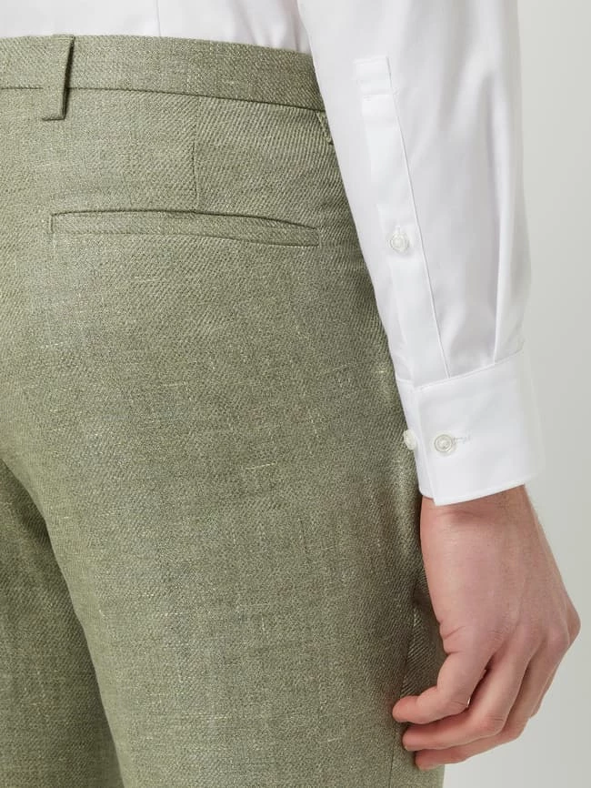 Neu ? CG - Club Of Gents Slim Fit Anzughose Aus Leinen-Lyocell-Mix Modell 'Paco' - Grün ? – Bild 3