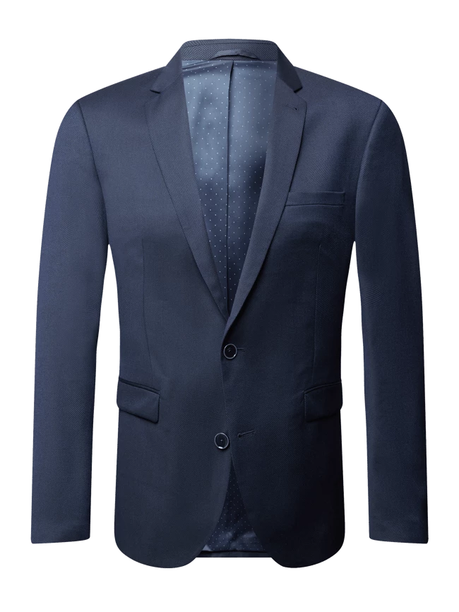 Großhandel ❤️ MCNEAL Slim Fit 2-Knopf-Sakko Mit Webmuster - Marineblau ? – Bild 2