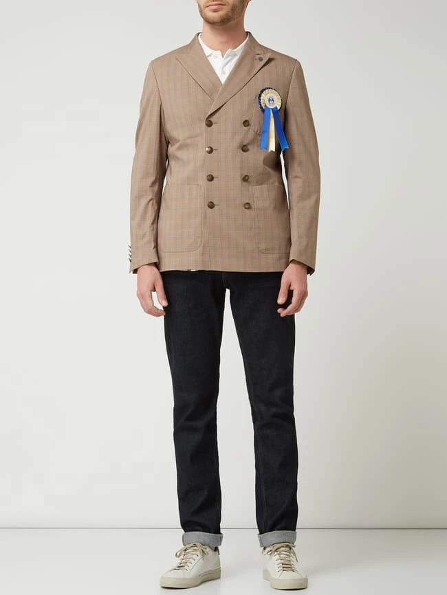 Coupon ⌛ CG - Club Of Gents Slim Fit Sakko Mit 2-reihiger Knopfleiste - 'Savile Row' - Rostrot ?