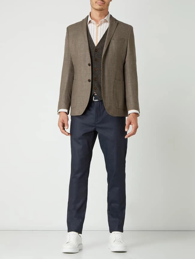 Brandneu ? CG - Club Of Gents Tailored Fit 2-Knopf-Sakko Mit Woll-Anteil Modell 'Austin' - Beige ?