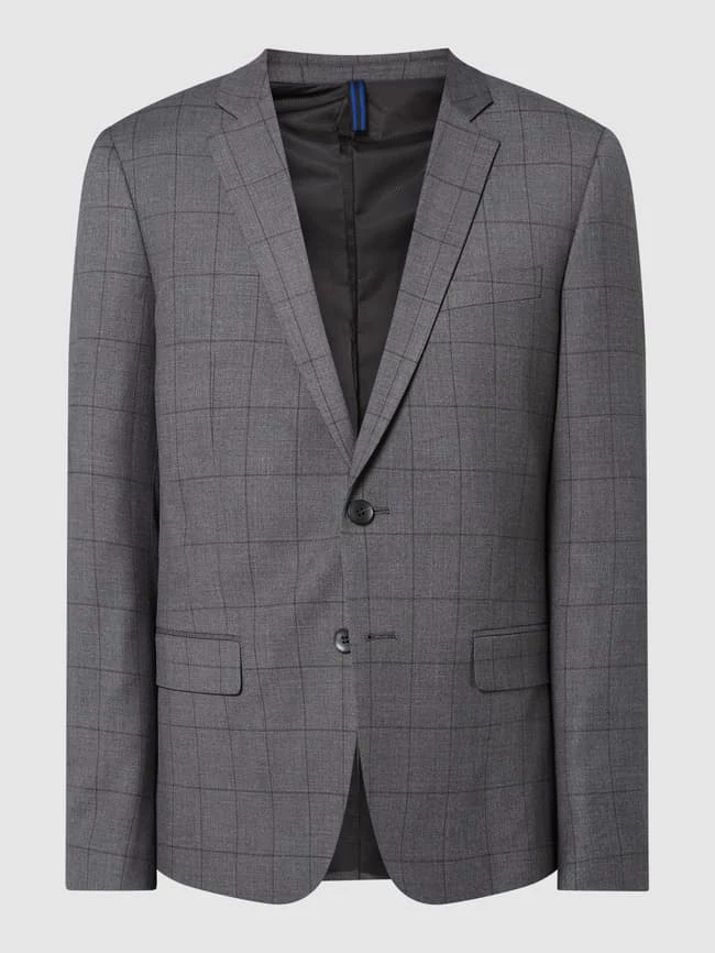Bestes Angebot ? Antony Morato Slim Fit 2-Knopf Sakko Mit Gitterkaro Modell 'Bonnie' - Mittelgrau ? – Bild 2