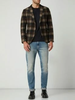 Am billigsten ? Cinque Slim Fit 2-Knopf-Sakko Mit Gitterkaro Modell 'Cilento' - Dunkelbraun ?