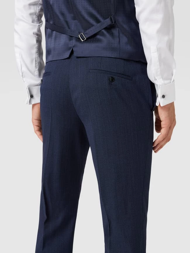 Besorgen ✔️ BOSS Slim Fit Anzug Mit Strukturmuster Modell 'Huge' - Marineblau ⭐ – Bild 6