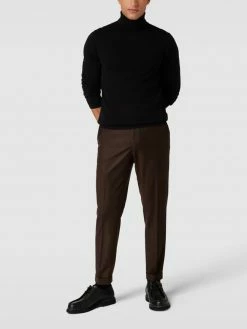 Am billigsten ? THE KOOPLES Anzugshose Mit Bügelfalten Modell 'PANTALON SEUL' - Mittelbraun ❤️