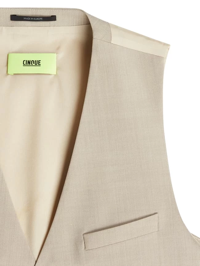 Großhandel ? Cinque Weste Mit Schurwoll-Anteil Modell 'Cimonopoli' - Beige ? – Bild 2