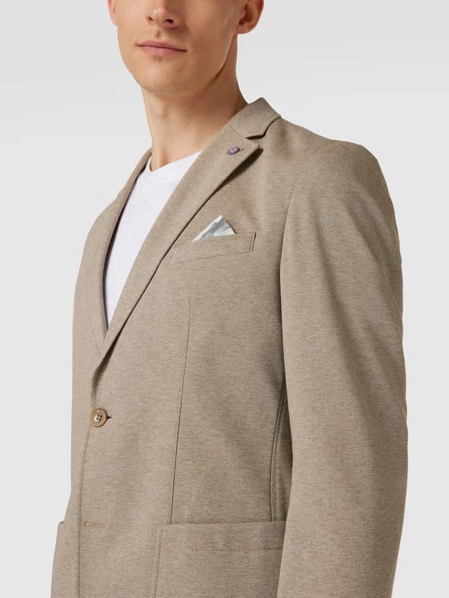 Coupon ? CG - Club Of Gents 1-Knopf-Sakko Mit Reverskragen - Beige ? – Bild 3
