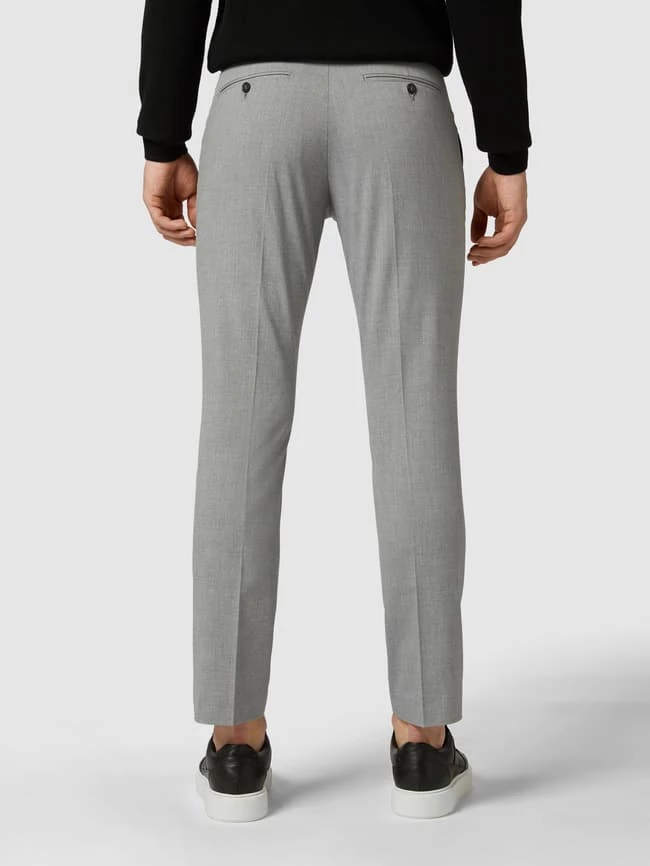 Brandneu ? Selected Homme Slim Fit Anzug-Hose Mit Stretch-Anteil - Hellgrau Meliert ? – Bild 5