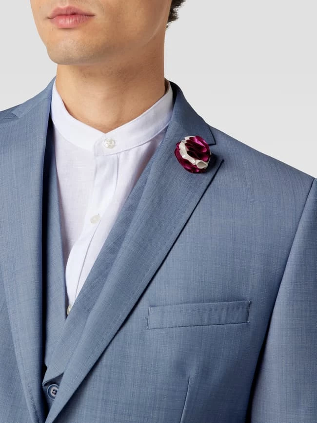 Bestpreis ? CG - Club Of Gents Slim Fit 2-Knopf-Sakko Mit Zier-Detail - Hellblau ✨ – Bild 3