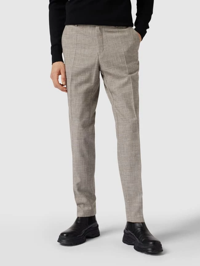 Großhandel ? CG - Club Of Gents Anzughose Mit Strukturmuster - Beige Meliert ? – Bild 4