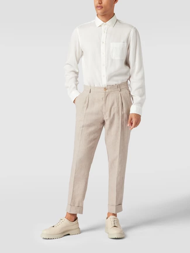 Top 10 ? CG - Club Of Gents Oversized Fit Anzughose Mit Strukturmuster - Beige ?