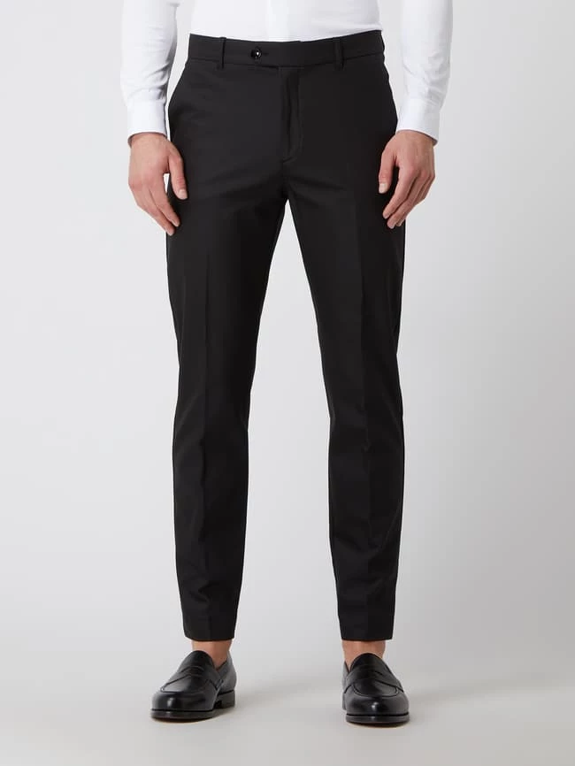 Am billigsten ✨ MOS MOSH Slim Fit Anzughose Mit Stretch-Anteil Modell 'Russel' - Schwarz ✨ – Bild 4