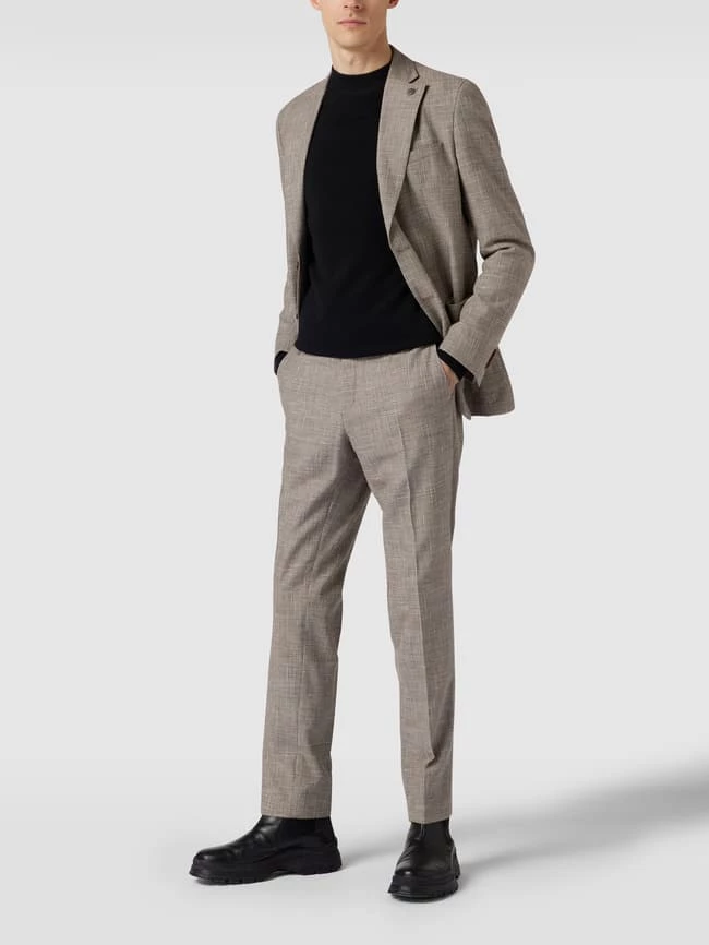 Großhandel ? CG - Club Of Gents Anzughose Mit Strukturmuster - Beige Meliert ?