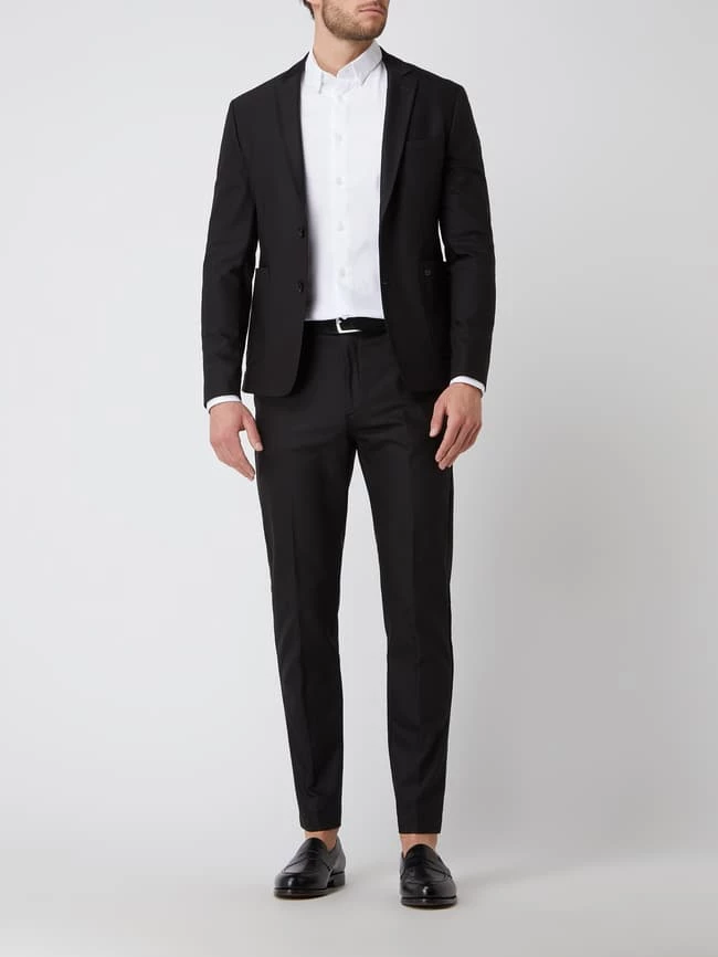 Am billigsten ✨ MOS MOSH Slim Fit Anzughose Mit Stretch-Anteil Modell 'Russel' - Schwarz ✨