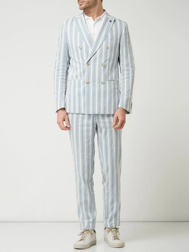 Bestes Angebot ⭐ CG - Club Of Gents Slim Fit Sakko Mit 2-reihiger Knopfleiste - ‘Savile Row’ - Hellblau ?