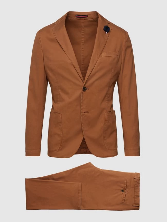 Neu ? Tommy Hilfiger Anzug Mit Strukturmuster Modell 'Garment' - Camel ⌛ – Bild 2