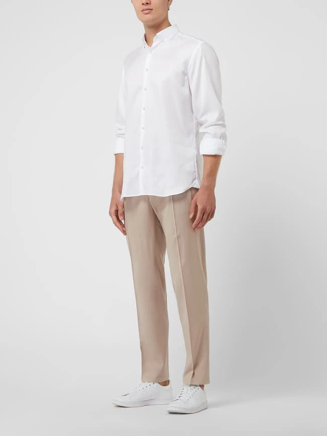 Großhandel ? Windsor Anzughose Aus Schurwolle Modell 'Sapo' - Beige ?