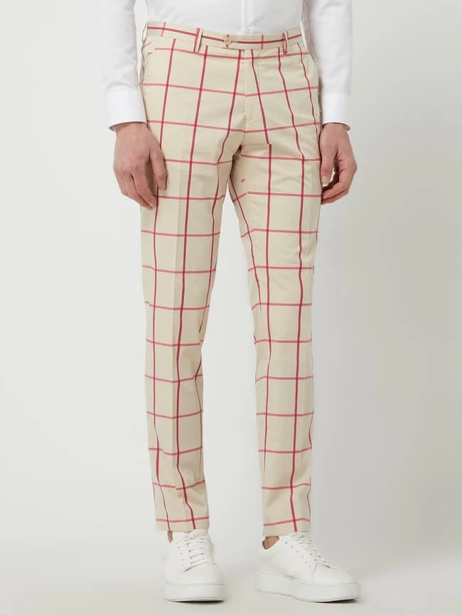 Schlussverkauf ⌛ CG - Club Of Gents Anzughose Mit Stretch-Anteil Modell 'Cruz' - Beige ? – Bild 4