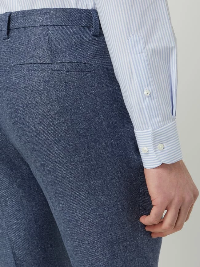 Beste Bewertungen von ❤️ CG - Club Of Gents Slim Fit Anzughose Aus Leinen-Lyocell-Mix Modell 'Paco' - Blau ? – Bild 3