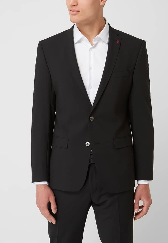 Auslauf ? Roy Robson Slim Fit Anzug Mit 2-Knopf-Sakko - Schwarz ? – Bild 4