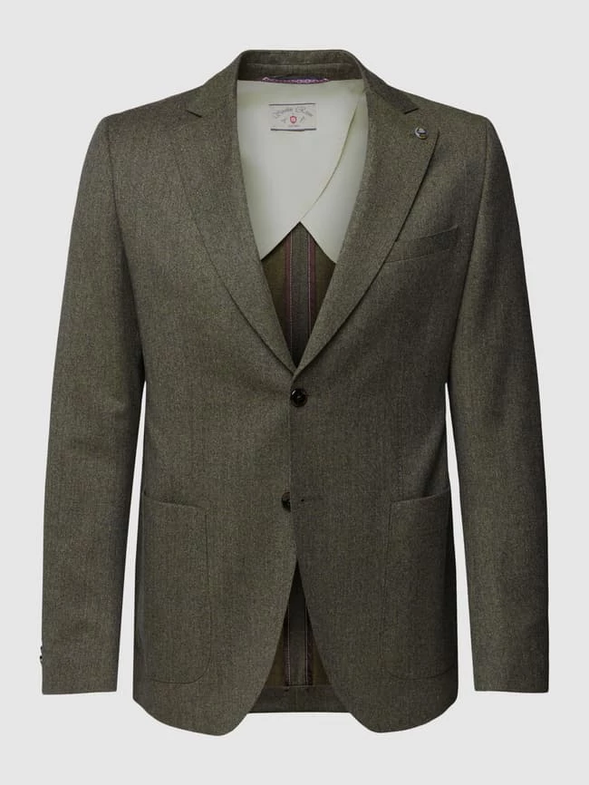 Coupon ? CG - Club Of Gents Slim Fit 2-Knopf-Sakko Aus Schurwolle Modell 'Conley' - Olivgrün ✨ – Bild 2