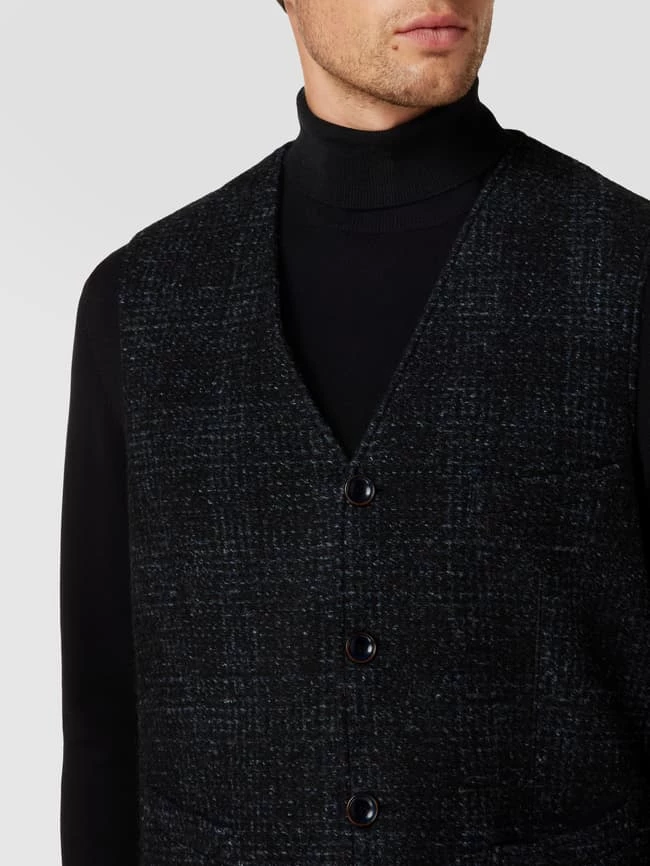 Am billigsten ? CG - Club Of Gents Weste Mit Label-Detail Modell 'Mosley' - Marineblau ? – Bild 3