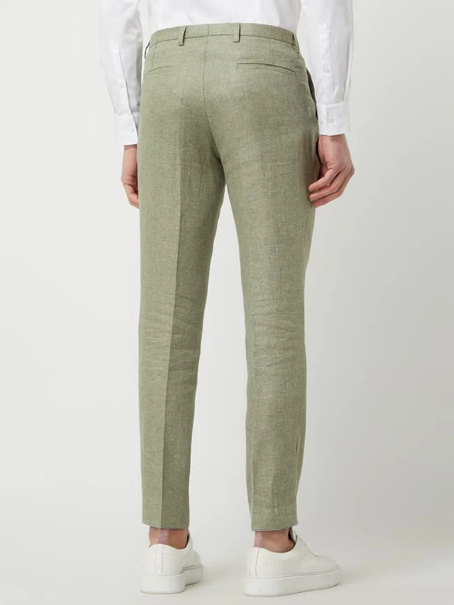 Neu ? CG - Club Of Gents Slim Fit Anzughose Aus Leinen-Lyocell-Mix Modell 'Paco' - Grün ? – Bild 5