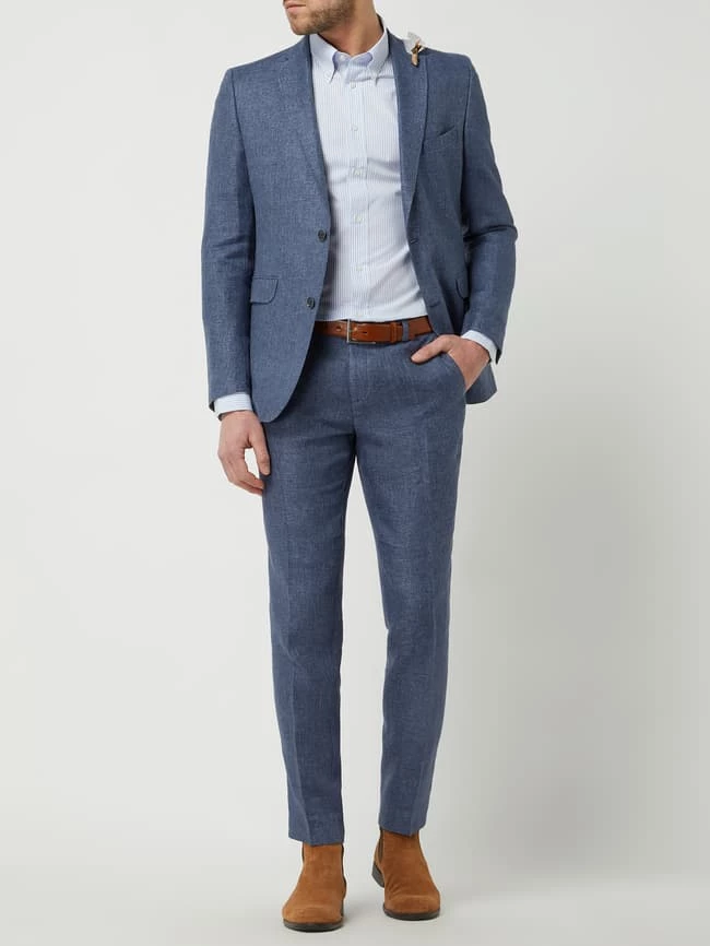 Beste Bewertungen von ❤️ CG - Club Of Gents Slim Fit Anzughose Aus Leinen-Lyocell-Mix Modell 'Paco' - Blau ?