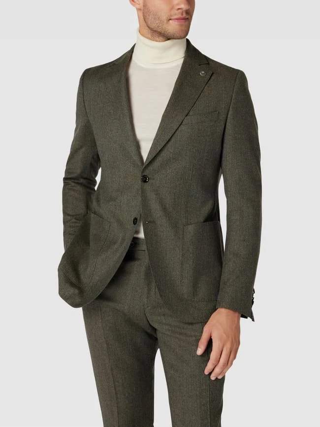 Coupon ? CG - Club Of Gents Slim Fit 2-Knopf-Sakko Aus Schurwolle Modell 'Conley' - Olivgrün ✨ – Bild 4