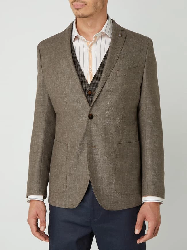 Brandneu ? CG - Club Of Gents Tailored Fit 2-Knopf-Sakko Mit Woll-Anteil Modell 'Austin' - Beige ? – Bild 4