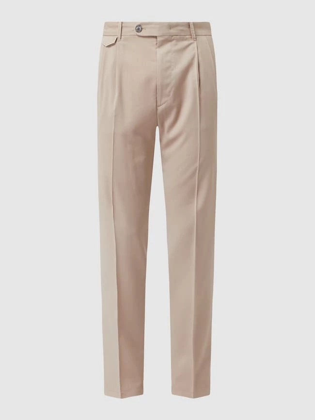 Großhandel ? Windsor Anzughose Aus Schurwolle Modell 'Sapo' - Beige ? – Bild 2