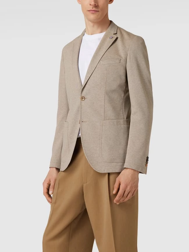 Coupon ? CG - Club Of Gents 1-Knopf-Sakko Mit Reverskragen - Beige ? – Bild 4