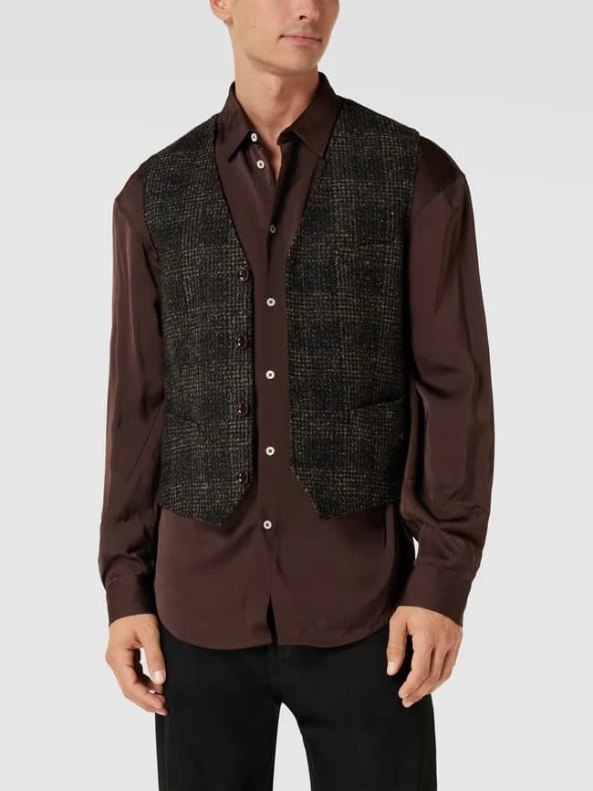 Angebote ? CG - Club Of Gents Weste Mit Label-Detail Modell 'Mosley' - Dunkelbraun ✔️ – Bild 4