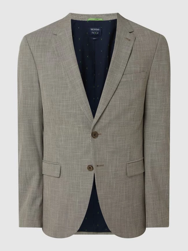 Coupon ? MCNEAL Slim Fit 2-Knopf-Sakko Mit Stretch-Anteil - Beige ⭐ – Bild 2