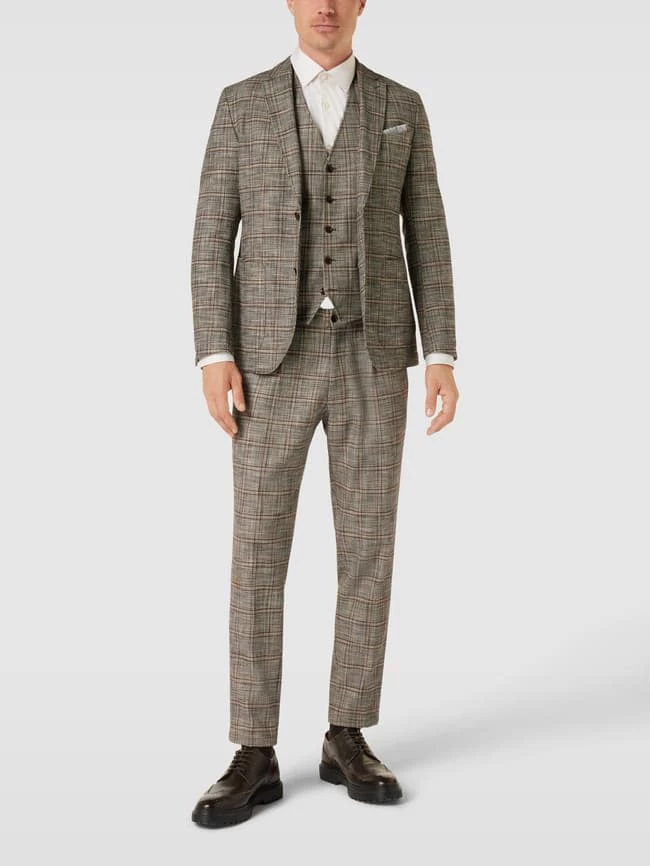 Bestpreis ? CG - Club Of Gents Weste Mit Karomuster Modell 'Morley' - Beige ?