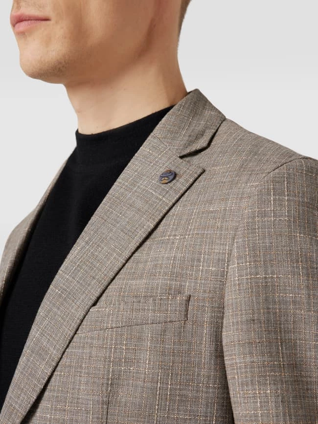 Coupon ? CG - Club Of Gents 2-Knopf-Sakko Mit Reverskragen - Beige Meliert ? – Bild 3