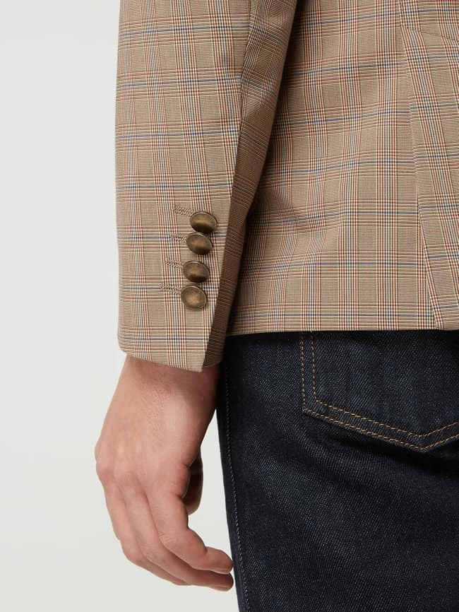 Coupon ⌛ CG - Club Of Gents Slim Fit Sakko Mit 2-reihiger Knopfleiste - 'Savile Row' - Rostrot ? – Bild 3