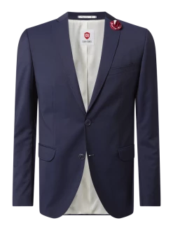 Blitzangebot ? CG - Club Of Gents Slim Fit 2-Knopf-Sakko Aus Schurwolle YOUR OWN PARTY By CG – CLUB Of GENTS - Marineblau ?