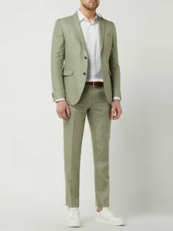 Neu ? CG - Club Of Gents Slim Fit Anzughose Aus Leinen-Lyocell-Mix Modell 'Paco' - Grün ?