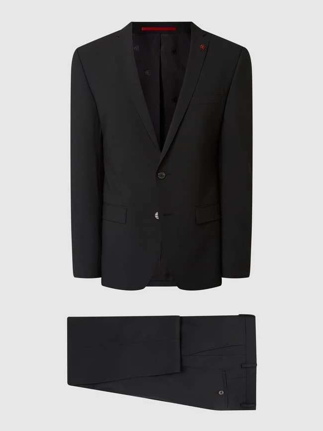 Auslauf ? Roy Robson Slim Fit Anzug Mit 2-Knopf-Sakko - Schwarz ? – Bild 2