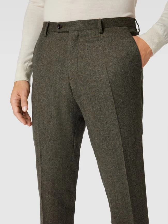 Billig ⭐ CG - Club Of Gents Hose Mit Bügelfalten Modell 'Cruz' - Olivgrün ? – Bild 3