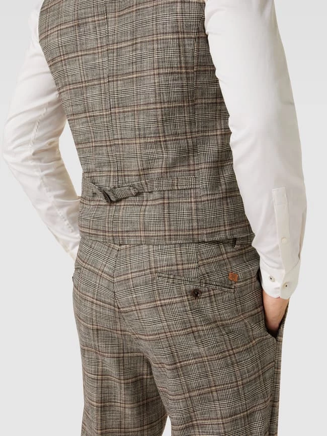 Bestpreis ? CG - Club Of Gents Weste Mit Karomuster Modell 'Morley' - Beige ? – Bild 3