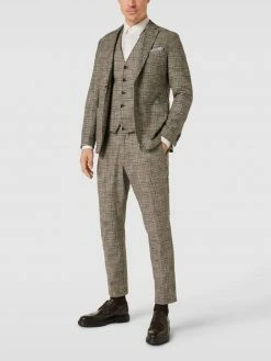 Am billigsten ? CG - Club Of Gents Slim Fit 2-Knopf-Sakko Mit Glencheck-Muster Modell 'Chris' - Beige ?