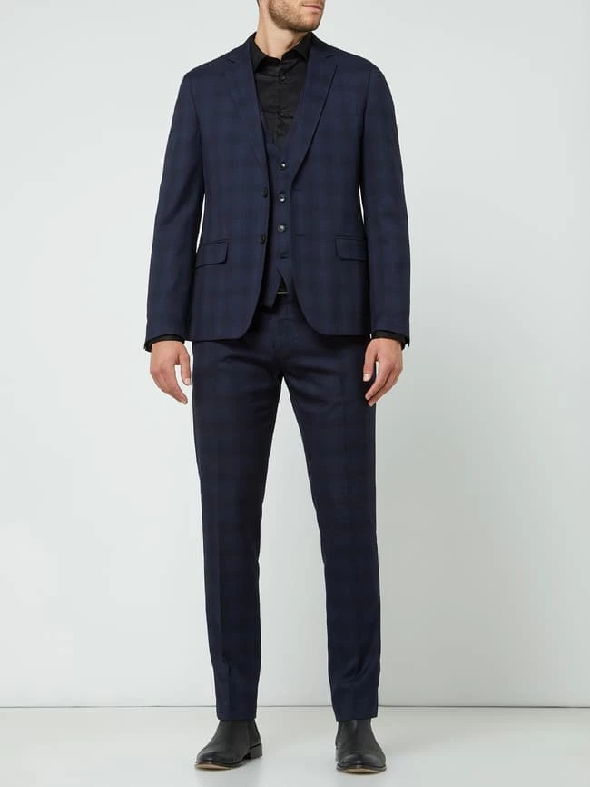 Bestpreis ? Antony Morato Slim Fit 2-Knopf-Sakko Mit Karomuster Modell 'Bonnie' - Marineblau ?