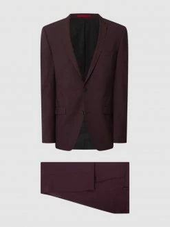 Blitzangebot ❤️ Roy Robson Slim Fit Anzug Mit 2-Knopf-Sakko - Bordeaux Rot ?