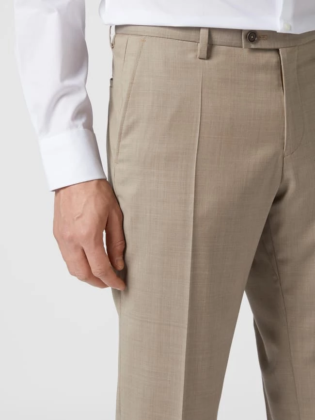 Brandneu ? CG - Club Of Gents Slim Fit Anzughose Aus Schurwolle YOUR OWN PARTY By CG – CLUB Of GENTS - Beige Meliert ? – Bild 3