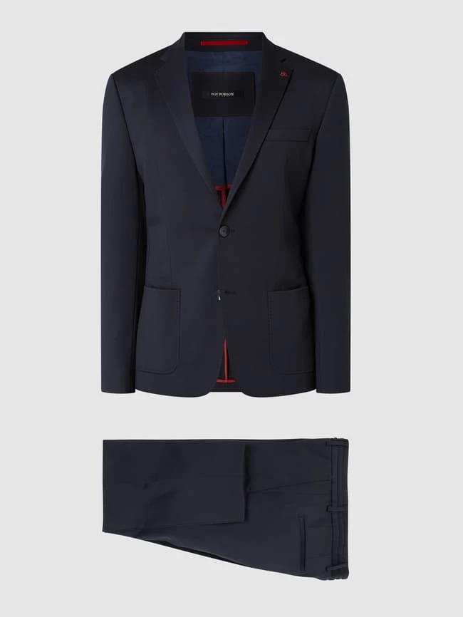 Beste Bewertungen von ? Roy Robson Slim Fit Anzug Aus Jersey - Dunkelblau ? – Bild 2